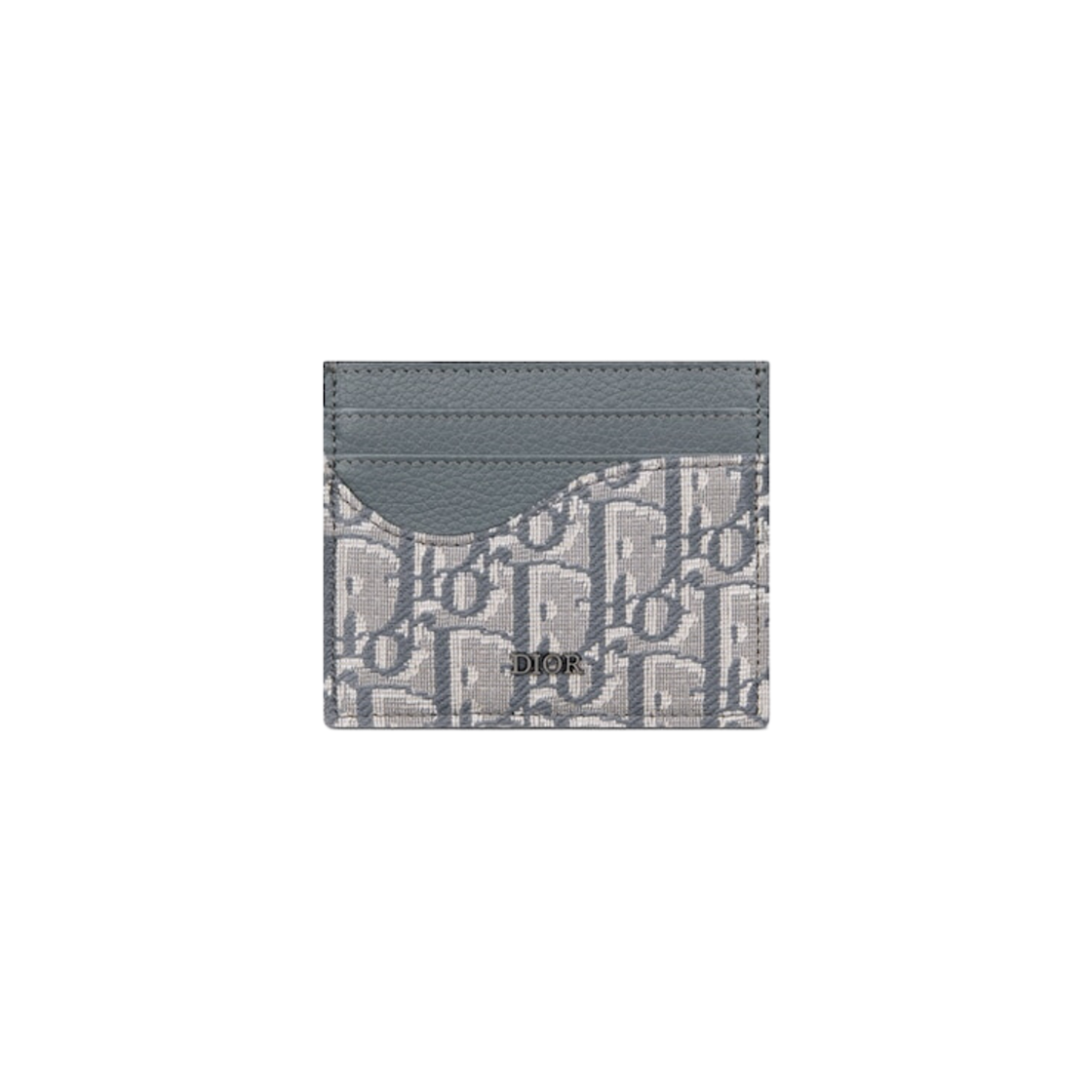 Dior Saddle Card Holder in Elegant Deep Grey