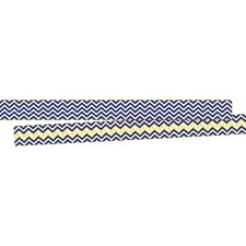 Barker Creek Chevron Double Sided Trimmer, 3 Inches x 35 Feet, Navy