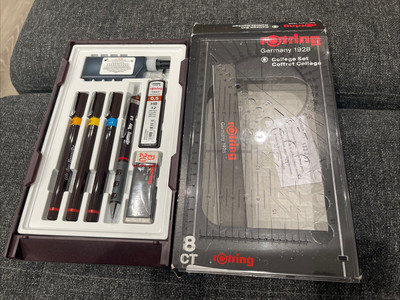 Rotring Isograph College Set .20 .35 &.70 New In Box #S0699400