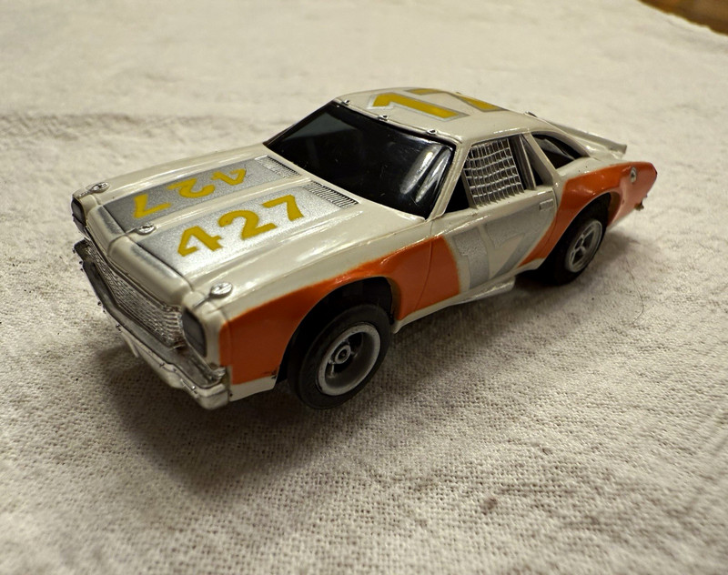 AFX HO Scale Slot Car #17 White/Orange Chevy Malibu