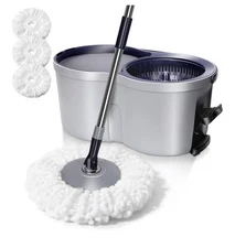 Spin Mop Bucket set By masthome With TWO mop Heads, READ DETAILS