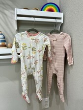 6-9M Cloud Island Girls Zipper Pajamas Set Of Two