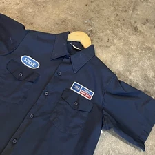 Vintage Ford mercury work shirt large distressed key imperial Steve grunge work 