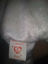 Rare Halo II Angel Bear W/ brown nose. Ty Beanie Baby January 14, 2000 With Tags