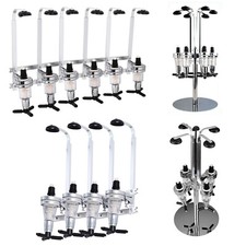 Stainless Steel Rotary Wall Mount Stand Bottle Drinks Optics Bar Butler Spirits
