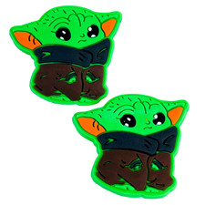 Crocs Jibbitz Garden Shoes Baby Yoda Grogu Star Wars Brown Robe Rubber Charms