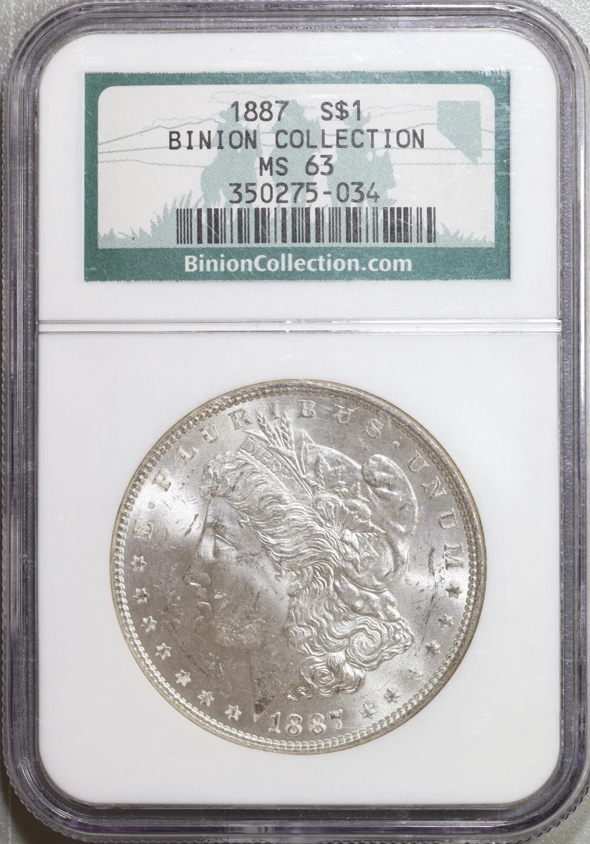 1887年 MORGAN SILVER DOLLAR アメリカ NGC MS63 1887-P NGC MS63