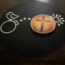 CHRISTIAN CROSS (Raised Relief Aged Copper) Hand Made Custom Golf Ball Marker!