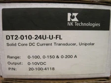 NK Technologies DT2-010-24U-U-FL Solid Core DC Current Transducer Unipolar
