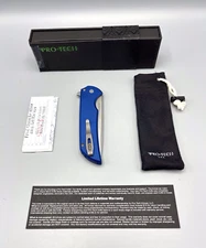Protech Nordax MX101 Blue Aluminum W/ MagnaCut Button Lock *Pre Owned*