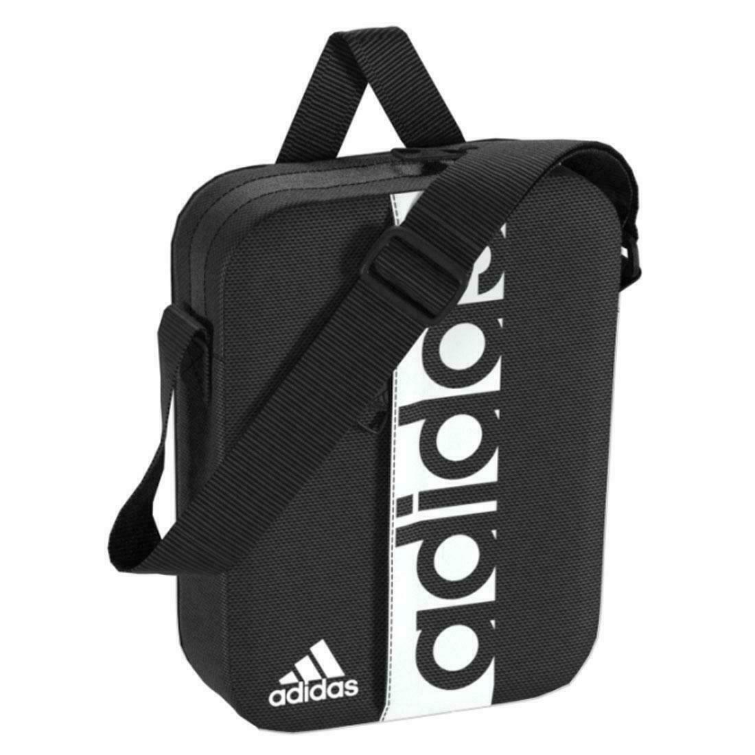 adidas Linear Performance Organizer Black/White Mini shoulder Cross Body Bags eBay