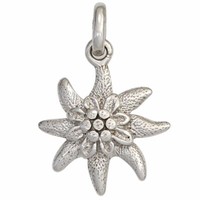 AnhäNger Blume Edelweiß Aus 925 Echt Silber Rhodiniert Halsschmuck, Damen