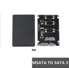 2.5'' mSATA to SATA III HDD SSD Board Adapter Converter Card Enclosure Case SG