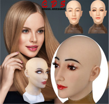 Silicone Mask Female Face Mask Crossdresser Head Mask For women For Cosplay
