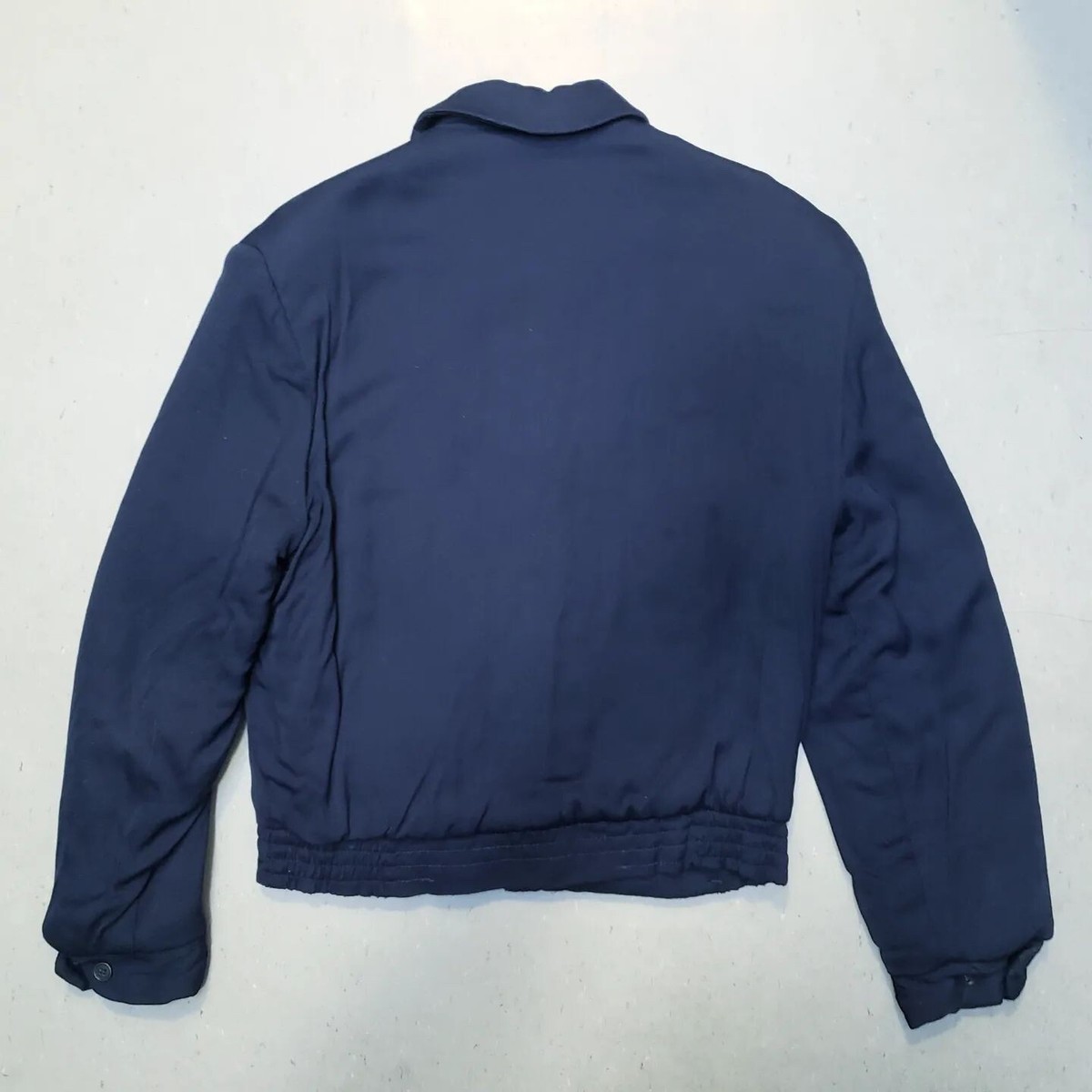 Vtg 50s SPORTSHIRE Rayon Gaberdine Ricky Jacket Blue