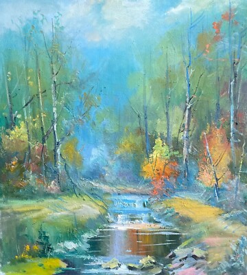 Oil painting Canvas Blooming in the Carpathian Unframed nature painting