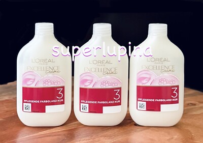 3x L'OREAL Excellence Creme Lightweight Nourishing Mask Conditioner NEW 60 ml