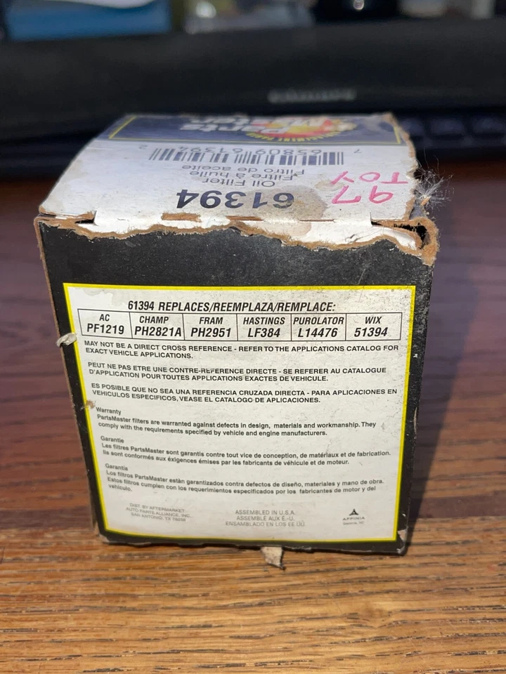 Parts Master/Champion Laboratories 61394 Filtros - Lote de (2) Filtro de óleo do motor - Imagem 2 de 2