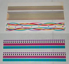 Vintage 1997 COLORFUL METALLIC STRIPES MRS. Grossman's Design Lines Stickers - 5