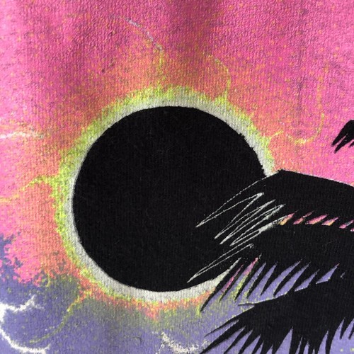 Vintage Hawaiian Eclipse Black 1991 Neon Splatter Hanes Tag T-Shirt Size XL - Picture 9 of 12