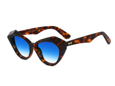 X-LAB Sonnenbrille Mod. SALINA DUNKELSCHILDKRÖTE / HELLBLAU GETÖNT