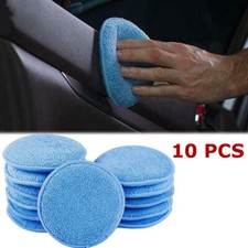 10x Microfibre Foam Sponge Detail Polish Car Wax Applicator Cleaning Pads 5 Inch