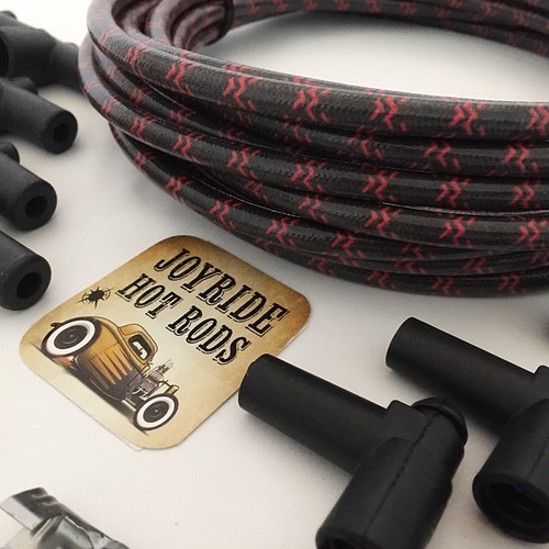 Vintage Cloth Covered Spark Plug Wire Kit for ELECTRONIC IGNITION