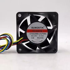 SUNOSTIK GT0624MB-25 6025 DC24V 0.23A 6CM 4-Wire Dual Ball Cooling Fan