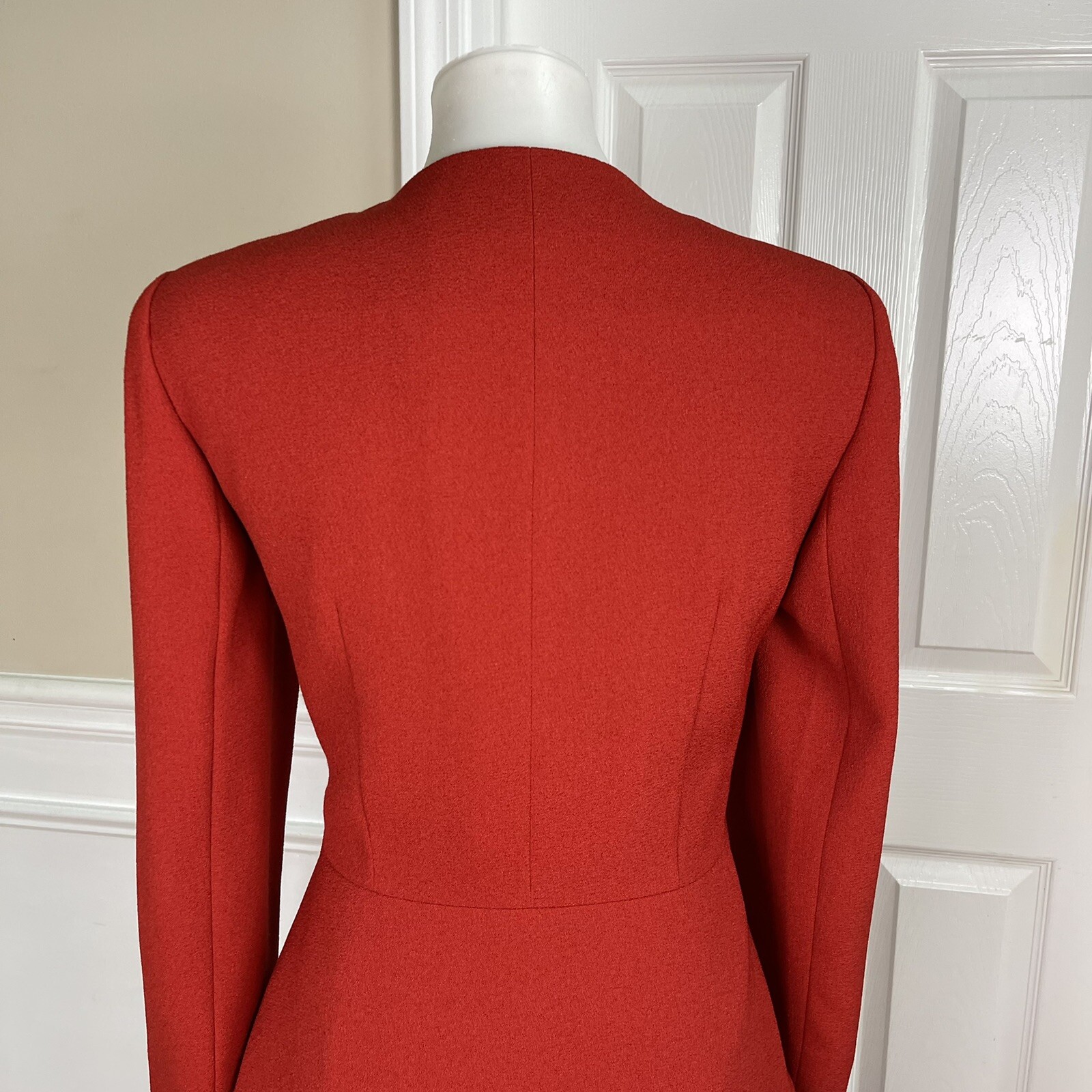 SAG HARBOR 2PC Orange Polyester Lined Collarless … - image 11