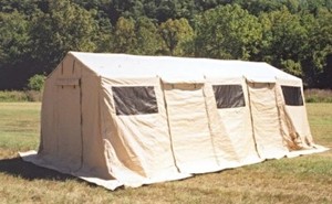 U.S. Military Army Tent-Base X 305 Shelter System 18X25' Tan HDT Global FAST-UP