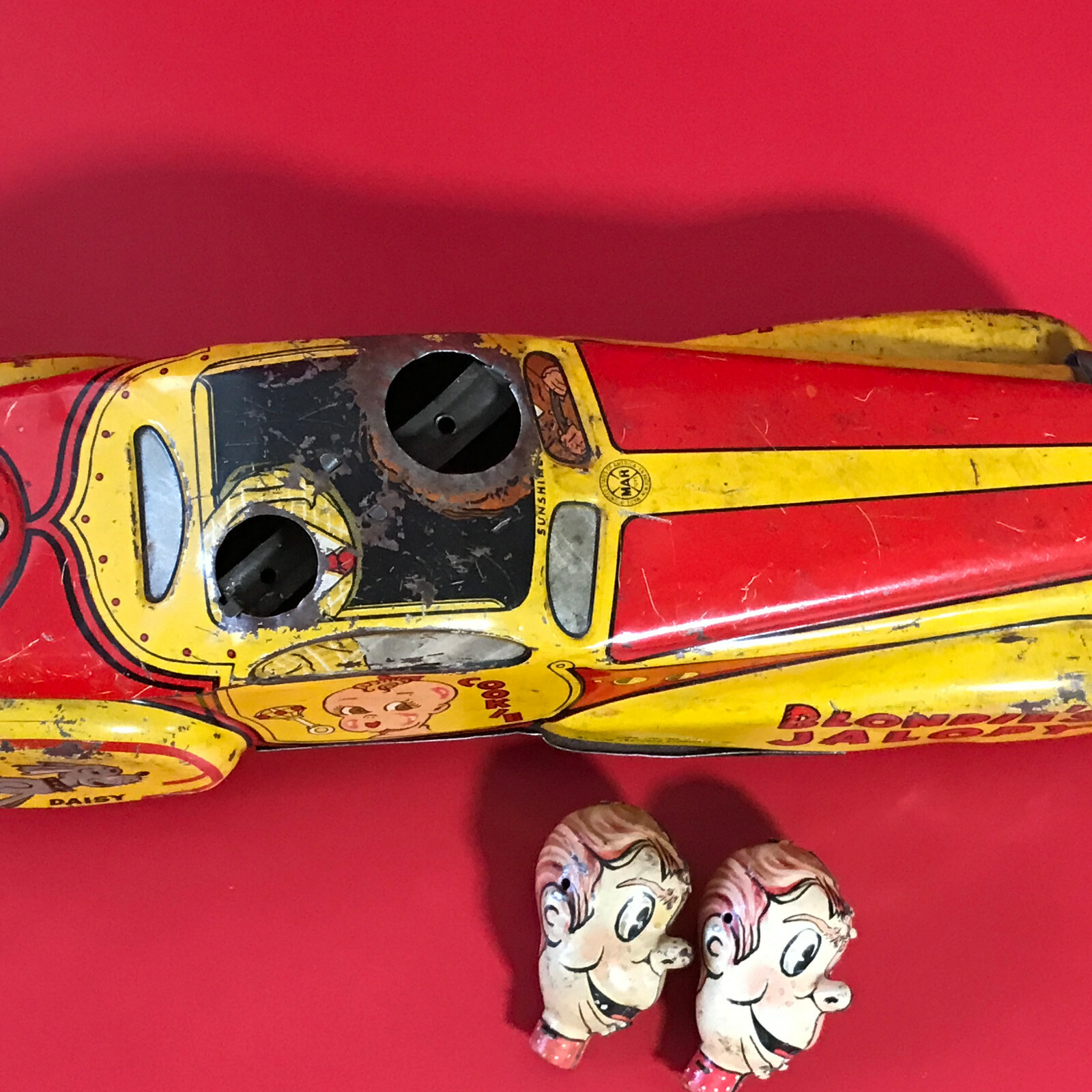 Marx Blondie's Jalopy Sunshine Car vintage tin wind up toys 1930's eBay