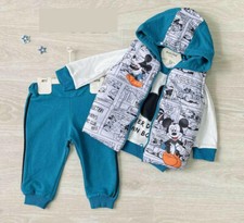 Children's Three-Piece Suit Boy 6 / 9-- 68 / Cm - Blue Months High Quality NEW