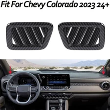 Carbon Fiber Dashboard Side AC Air Vent Outlet Cover Trim For Chevy Colorado 23+