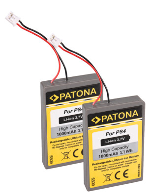 2x Patona Akku für Sony Playstation 4, PS4 DualShock Controller LIP-1522 - ZCT1E