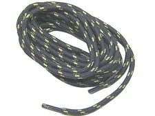 Dark Grey w/Yellow Round Heavy Duty boot shoelaces shoestrings made with Kevlar