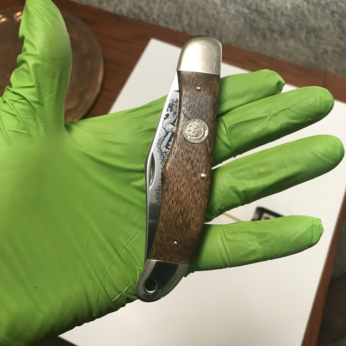 Vintage Schrade USA LTD for Sears, Hunter knife Currier&Ives Vintage Schrade USA LTD for Sears, Hunter knife Currier&Ives