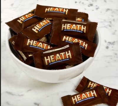 HEATH Milk Chocolate English Toffee MINI Size, Individually Wrapped Bars (2 LB)