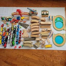 Thomas  Friends Wooden Railway Train Lot Locomotives Cars Vehicles
