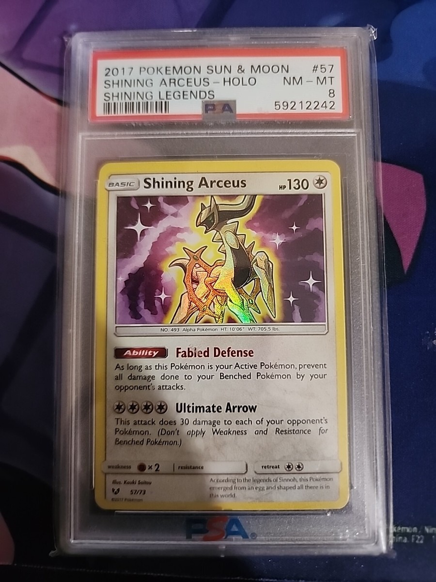 Pokemon Gold Cards Shining Arceus HOLO RARE Pokemon Card 57/73 Holographic Foil Shiny Legendary - Lightly Played Rare Shiny Pokemon Cards Pokemon Gold Cards Shining Arceus HOLO RARE Pokemon Card 57/73 Holographic Foil Shiny Legendary - Lightly Played Rare Shiny Pokemon Cards