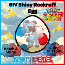Dusk Rockruff ✨ SHINY 6IV EGG ✨ Pokemon Scarlet & Violet ✨ TEAL MASK DLC ✨