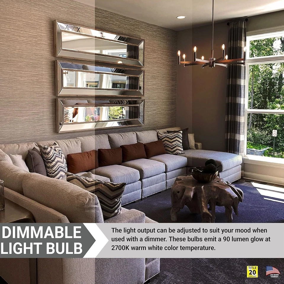 12Pack Tubular Light Bulbs, Frosted Tube Bulb, 15W, 2600K, 90LM, BA15D, 120V - Image 4 of 4