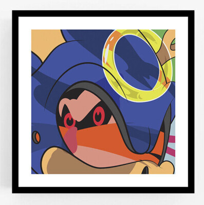 Alexander Whats - Main Enemy, Sonic Hedgehog, Giclee Print, Inspired by KAWS