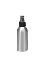 4oz 120ml Aluminium Spray Bottle with Black Sprayer Empty Refillable Container