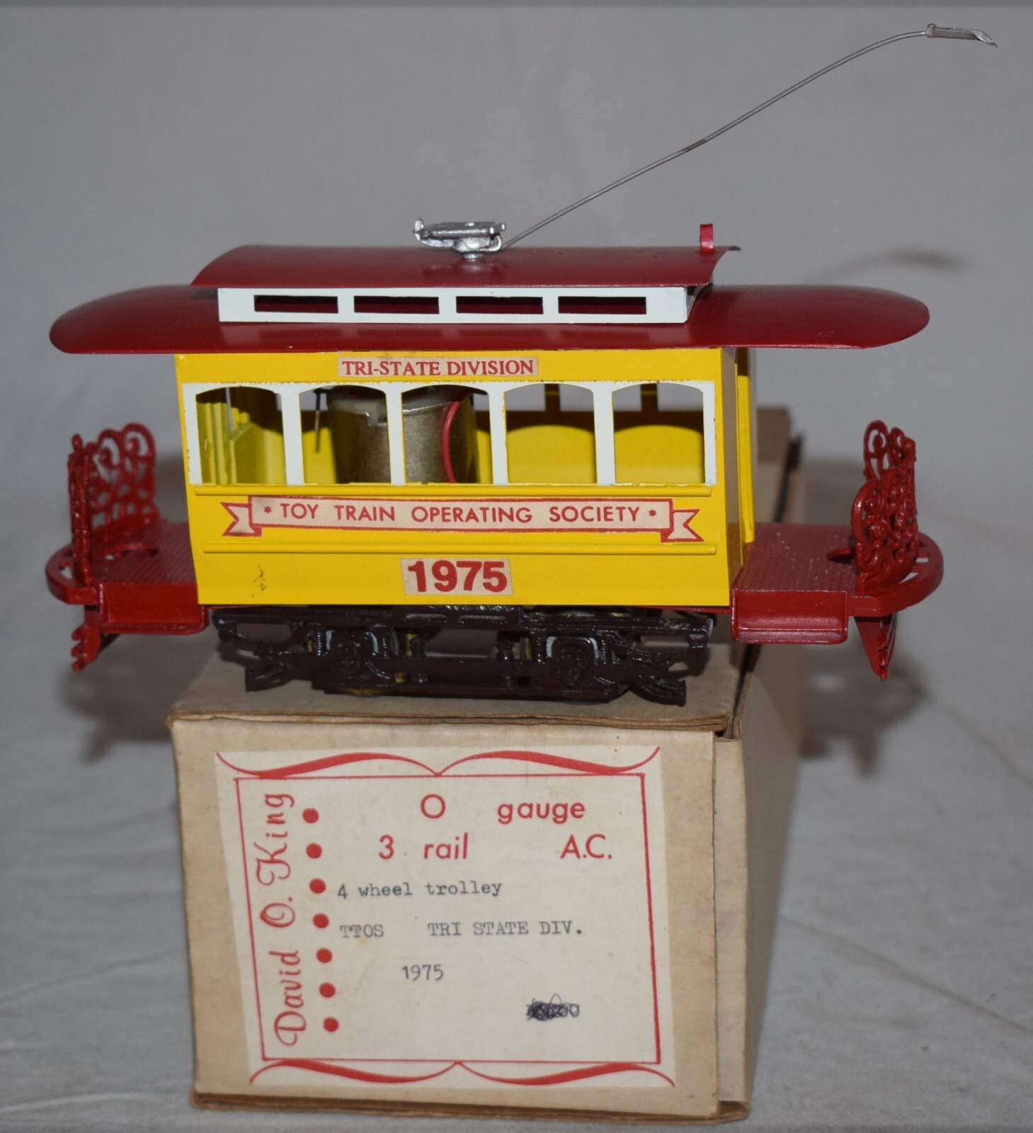 Vintage 1975 David O. King 4 Wheel Trolley TTOS O Gauge 3 Rail eBay