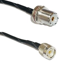 RG58 Silver UHF Female BULKHEAD to TNC MALE Coax RF Cable USA Lot