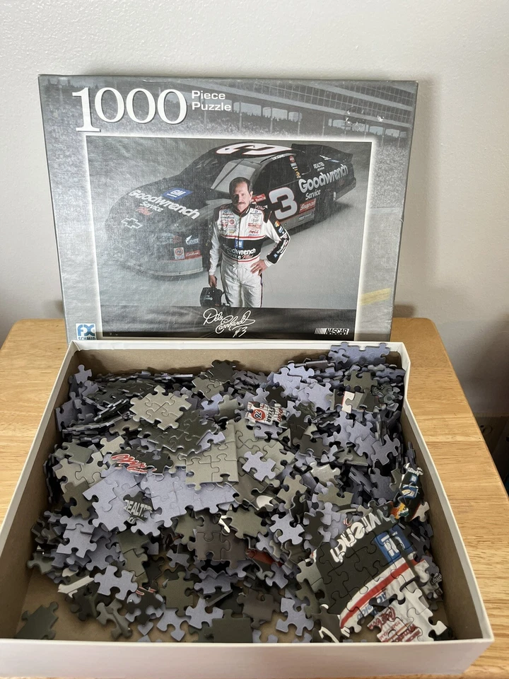 Rompecabezas FX Schmid Dale Earnhardt Sr 1000 piezas NASCAR carreras Chevy #3 coche Foto 2 de 4