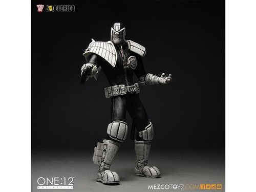 MEZCO ONE 12 COLLECTIVE JUDGE DREDD BLACK WHITE NYCC '15 EXCLUSIVE ACTION FIGURE - Picture 8 of 8