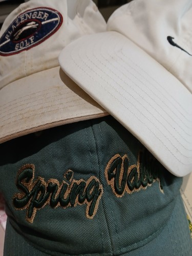 3 VTG Golf Hats NIKE/Nike-SLAZENGER GOLF/Slazenger-SPRING VALLEY/Town Talk - Picture 1 of 18