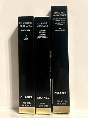 CHANEL SET OF 3 MASCARA, LASH PRIMER & EYELINER  0.21 oz /6g NIB C