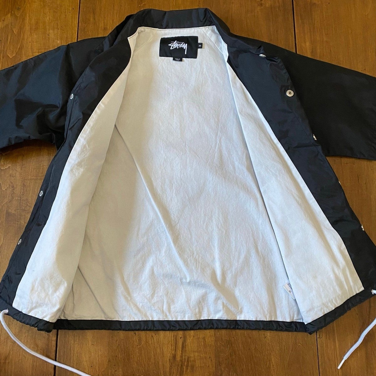 Stussy Coaches Jacket Short Sleeve Windbreaker XS Black | eBay Stussy Coaches Jacket Short Sleeve Windbreaker XS Black | eBay